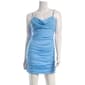 Juniors Emerald Sundae Mesh Rhinestone Strap Ruch Sheath Dress - image 1
