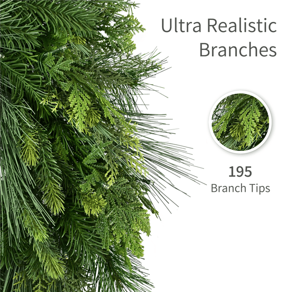 Puleo International 9ft. Warm White LED Artificial Garland