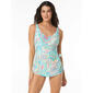 Womens Roxanne Paisley Print V-Neck Sarong  One Piece Swimsuit - image 1
