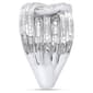 Diamond Classics™ Sterling 1ctw. Baguette Diamond Interwoven Ring - image 3