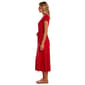 Womens Nina Leonard Cap Sleeve Square Neck Midi Dress - image 3