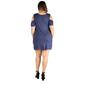 Plus Size 24/7 Comfort Apparel Cold Shoulder Shift Mini Dress - image 2