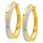 Accents by Gianni Argento Diamond Criss Cross Hoop Earrings - image 1
