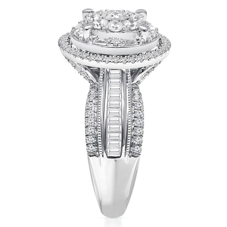 Diamond Classics™ White Gold 1ctw. Cluster Bridal Ring