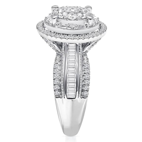 Diamond Classics™ White Gold 1ctw. Cluster Bridal Ring