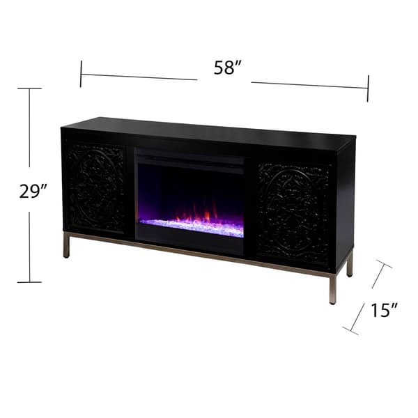 Southern Enterprises Winsterly Color Changing Fireplace Console