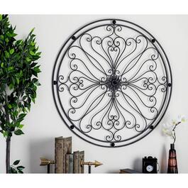 9th & Pike&#174; Extra Large Round Bronze Metal Scrollwork Wall D&#233;cor