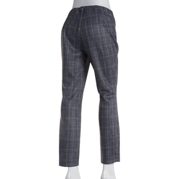 Womens Premise Pull On Faux Suede Plaid Tummy Control Pants - Boscov's