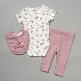 Baby Girl &#40;NB-9M&#41; baby views&#40;R&#41; 3pc. Hearts Bodysuit & Pants Set