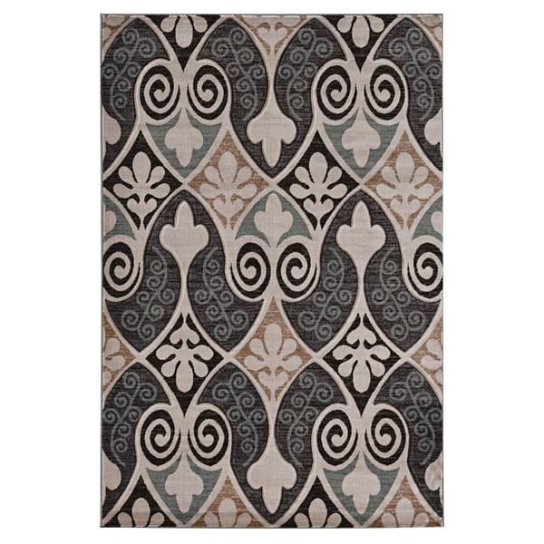 Linon Milan Collection Damask Accent Rug - 2x3 - image 