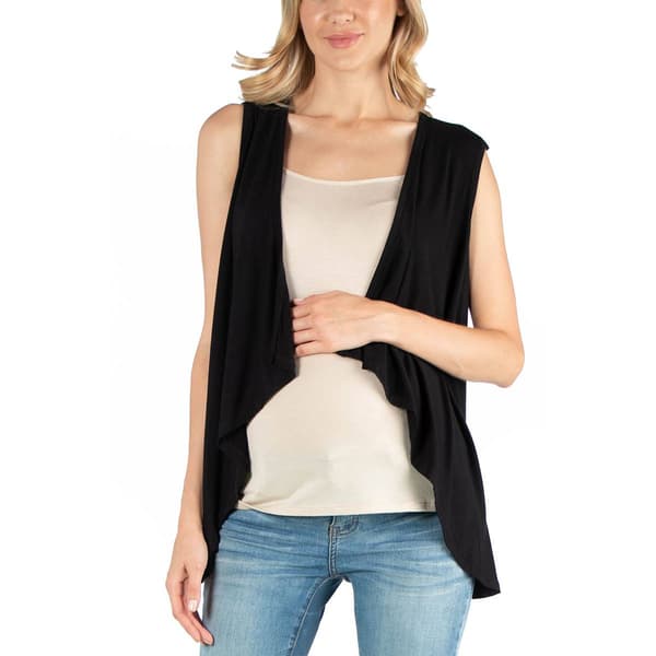 Plus Size 24/7 Comfort Apparel Maternity Cardigan Vest - image 