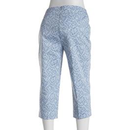 Womens Napa Valley Floral 19in. Cotton Super Stretch Capri Pants