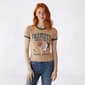 Juniors C-Life Peanuts Football Ringer Baby Tee - image 1