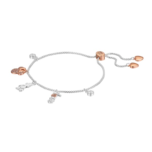 Shine Minnie Mouse Love Cubic Zirconia Bezel Bolo Bracelet