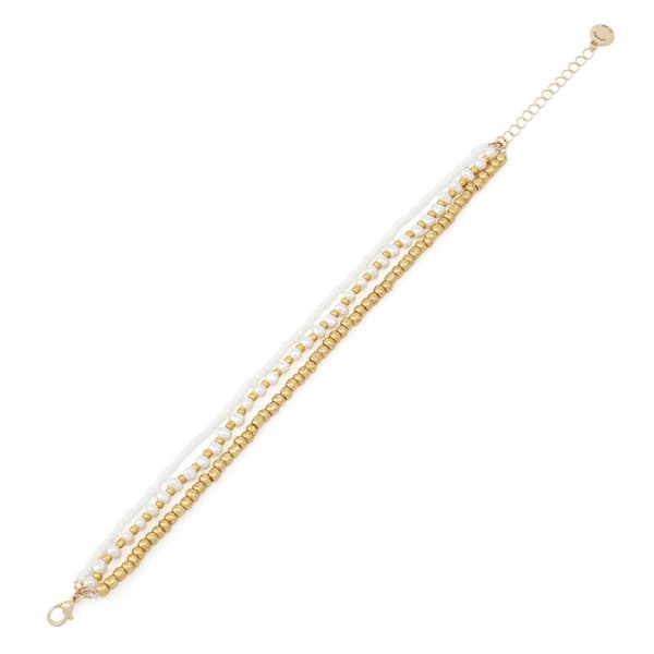 Steve Madden Vintage Beaded Layered Anklet
