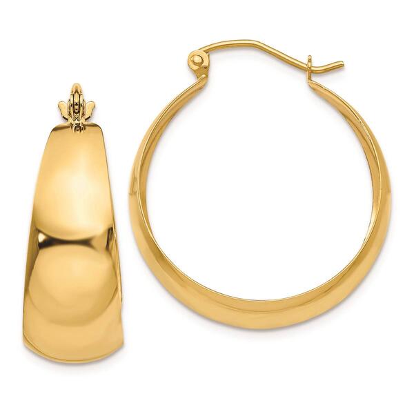 Gold Classics&#40;tm&#41; 14kt. Tapered 28x23mm Hoop Earrings - image 