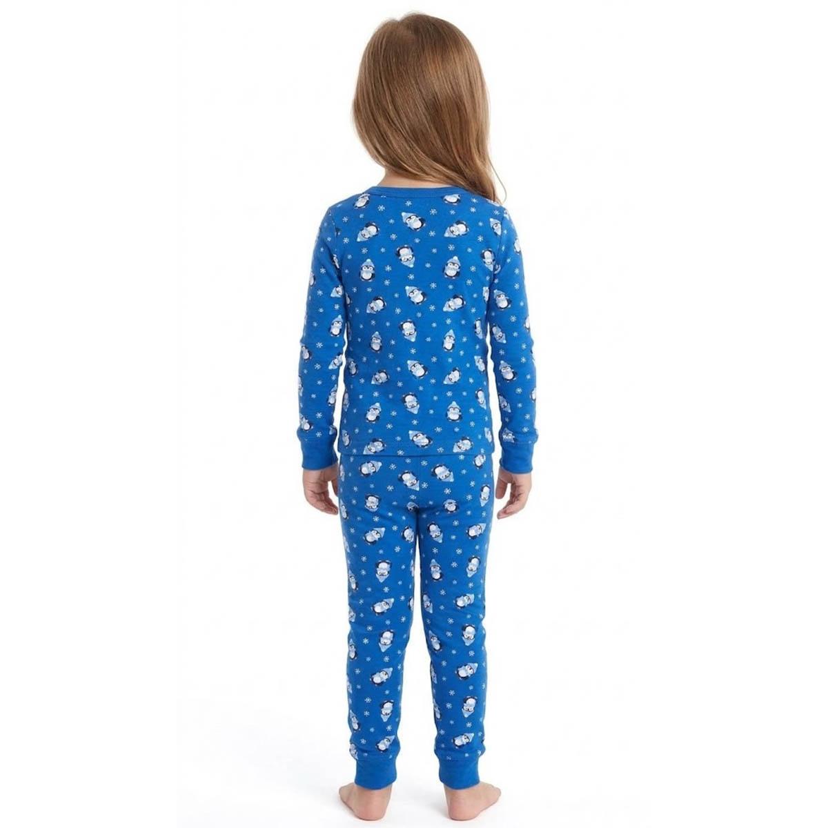 Toddlers Pillow Talk Long Sleeve Winter Penguin Pajama Set