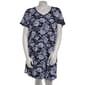 Plus Size René Rofé® Short Sleeve Ribbed Floral Nightshirt - image 2