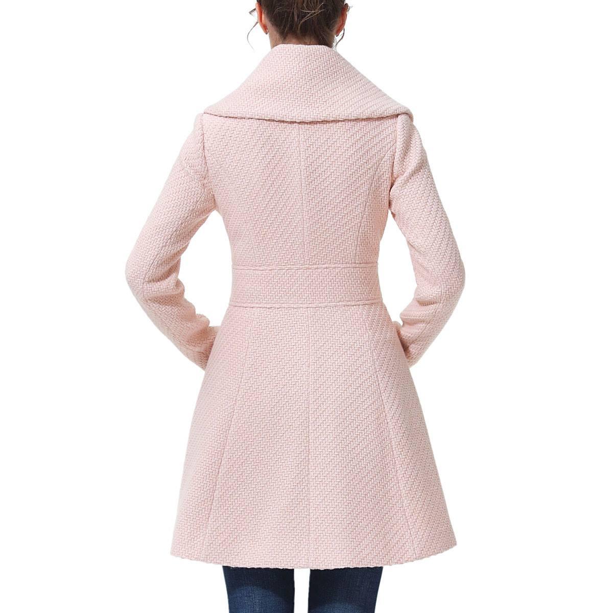 Womens BGSD Fit & Flare Boucle Wool Coat