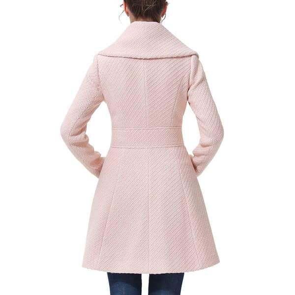 Womens BGSD Fit & Flare Boucle Wool Coat