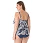 Plus Size Beach House Coastal Bloom Jane Ruffle Tankini Swim Top - image 2