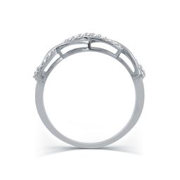 Endless Affection™ 1/10ctw. Diamond Sterling Silver Braid Band