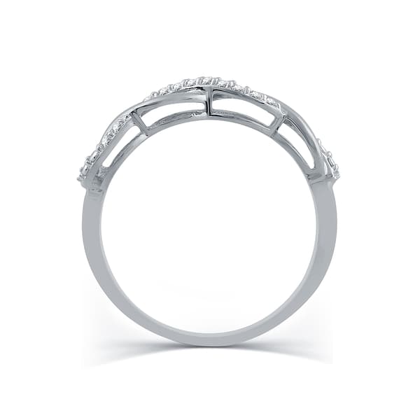 Endless Affection&#8482; 1/10ctw. Diamond Sterling Silver Braid Band