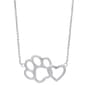 Accents by Gianni Argento Diamond Accent Paw and Heart Necklace - image 1