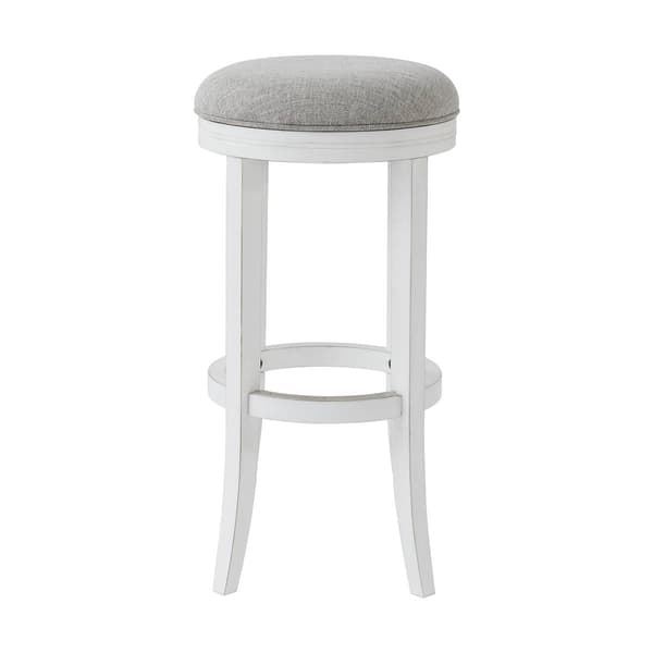 New Ridge Home Goods Avery Bar-Height Backless Barstool - White