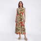Womens Kasper Cap Sleeve Floral Fit & Flare Dress - image 1