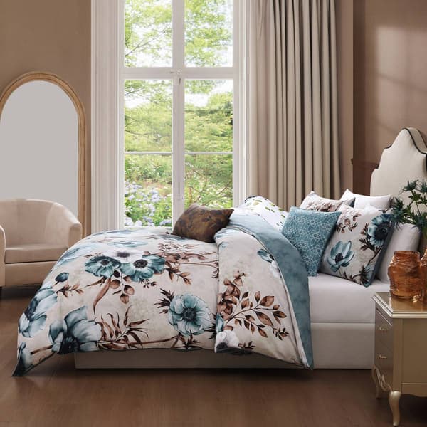Bebejan&#174; Flowers in the Mist Cotton 5pc. Reversible Comforter Set