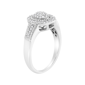 Haus of Brilliance 1/3ctw. Pave Set Diamond Halo Cocktail Ring - image 2
