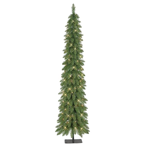 Puleo International 7ft. Pre-Lit Artificial Alpine Christmas Tree