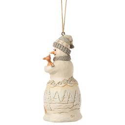 Jim Shore Woodland Snowman Holding Fawn Ornament