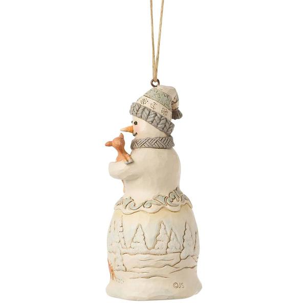 Jim Shore Woodland Snowman Holding Fawn Ornament