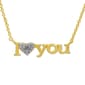 Accents by Gianni Argento Diamond I Love You Script Necklace - image 1