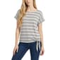 Petite NY Collection Dolman Slv Striped Cotton Jersey Knt Top W - image 1
