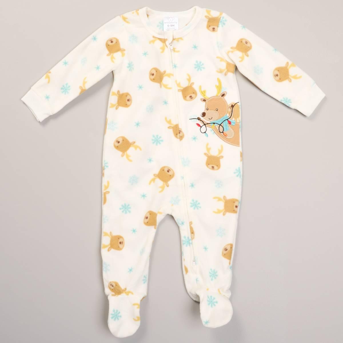 Baby Unisex (NB-9M) Koala Baby Reindeer Microfleece Sleep & Play