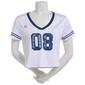 Juniors No Comment Mesh NYC Cropped Jersey Tee - image 1