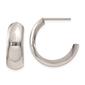 Gold Classics&#40;tm&#41; 14kt. White Gold 14x7mm Hoop Earrings - image 1
