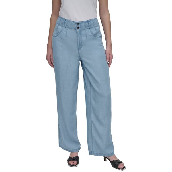 Womens DKNY High Waist Wide Leg Jeans