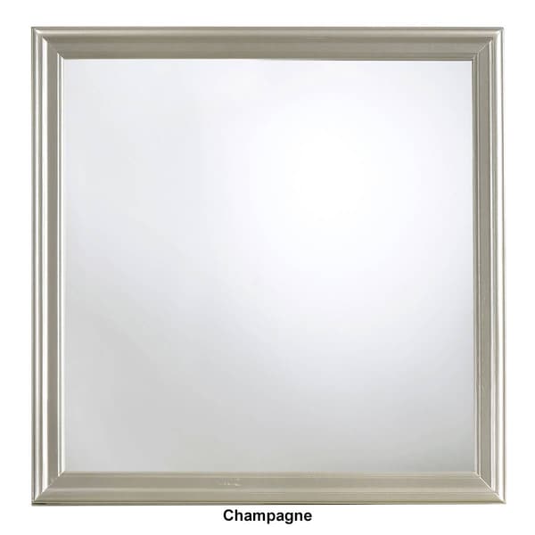 Passion Furniture Classic Square Wood Dresser Mirror - 38x38