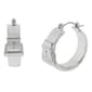 Steve Madden Silver Belt Buckle Hoop Earrings - image 1