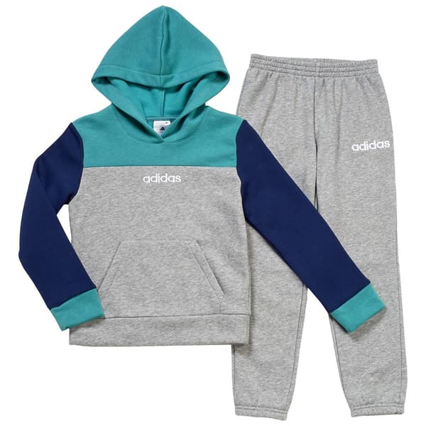 Boys (4-7) adidas(R) Color Block Pullover Hoodie & Joggers Set - image 