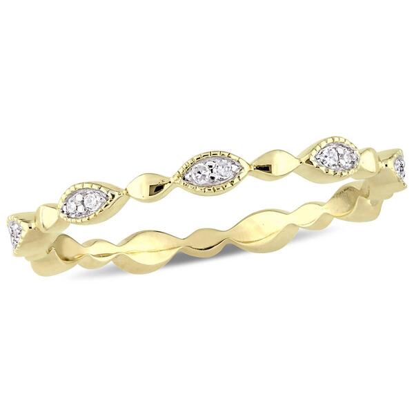Diamond Classics&#40;tm&#41; 10kt. Gold 1/10ct. Diamond Anniversary Ring - image 