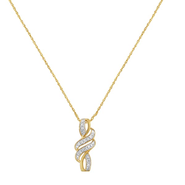 Diamond Classics&#8482; 1/20ctw. Round Diamond Swirl Pendant