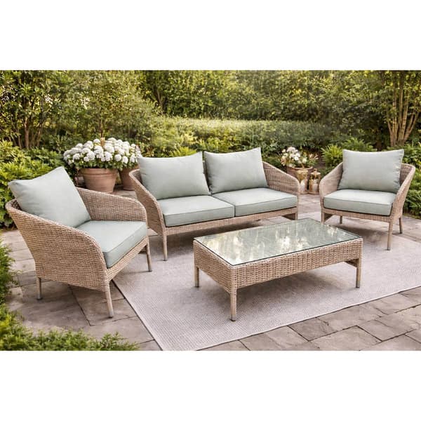 Exuma 4pc. All Weather Resin Wicker Seating Set - image 