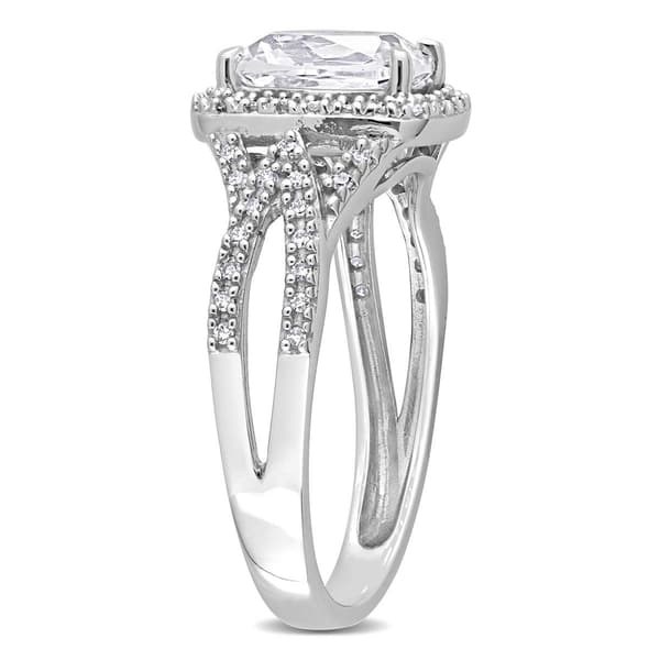 Gemstone Classics&#8482; 10kt. White Gold White Sapphire Ring