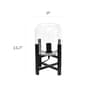 Simple Designs Black Wood Mounted Table Lamp w/Glass Shade - image 4