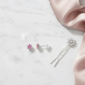 Saffron Sterling Silver Pink Moissanite Diamond Stud Earrings - image 4